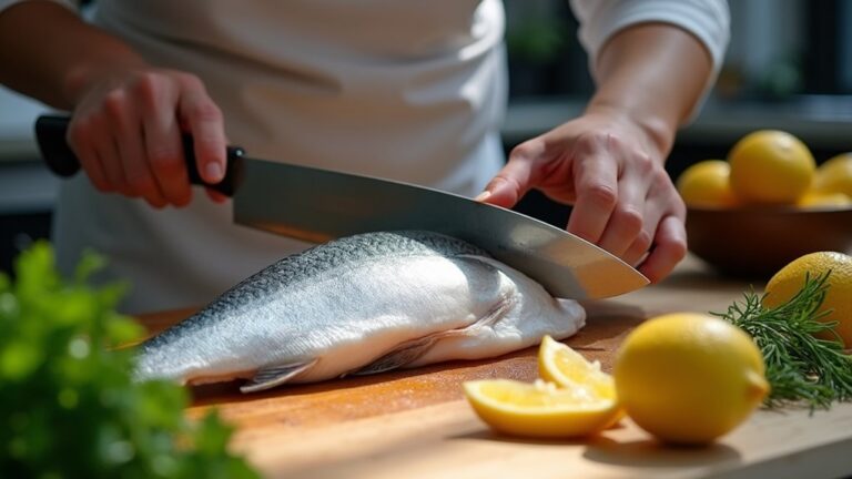 filleting fish with technique