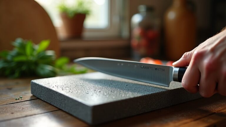 sharpen knife using whetstone